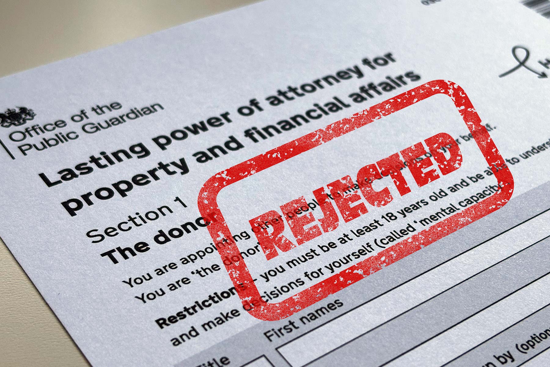 50,000 LPAs Rejected Last Year